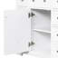 Meuble-lavabo 36 po - Base d'armoire blanche, 1 et 6 tiroirs, bois massif, finition moderne peinte, base à assembler requise. Tiroirs. Fabriqué en. Finition. Rangement. Panneaux de tiroirs amovibles. Facile-118731892