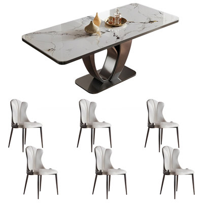 Ensemble de table et de chaises rectangulaires Home Rock