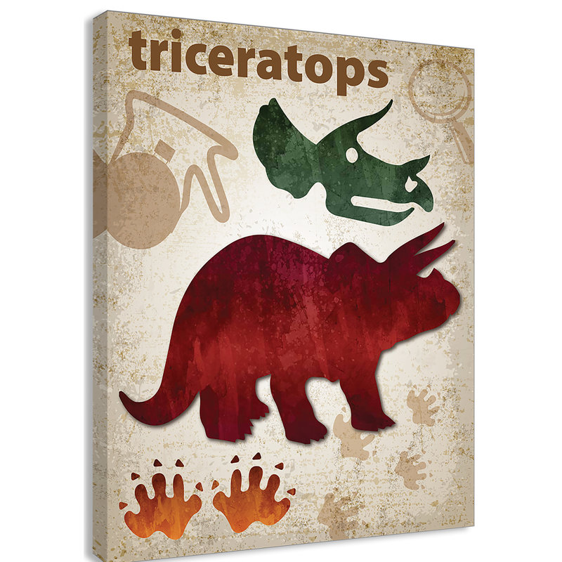 Adhésif décoratif dinosaures-04 ', H 14 po x l 11 po x P 1,5 po, Toile