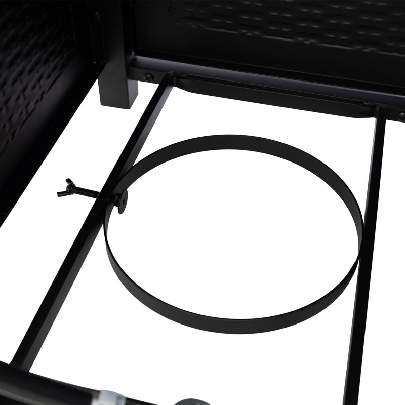 Pure Garden 30" Black Propane Gas Fire Pit Table