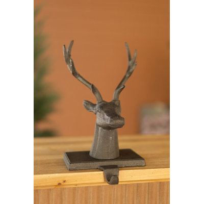CAST IRON DEER STOCKING HOLDER