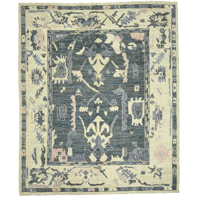 Tapis unique gris de 6 pi 8 po x 10 pi 1 po Klingbeil