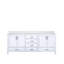 Meuble-lavabo double 80 po, blanc, plateau en marbre, bois massif, structure bien construite W, culture robuste-1981316409