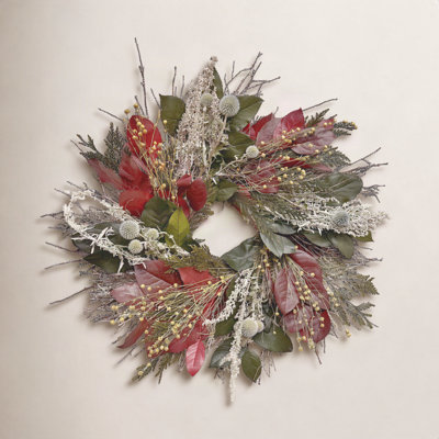 Preserved Leaves and Echinops Wreath