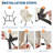 Lazy Chair with Ottoman, Comfortable Reading Chairs with Foldable Footrest for Living Bedroom with Armrests & a Side Pocket-2114092847