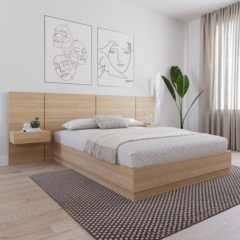 Floating Nightstand Extension Panel, Beige