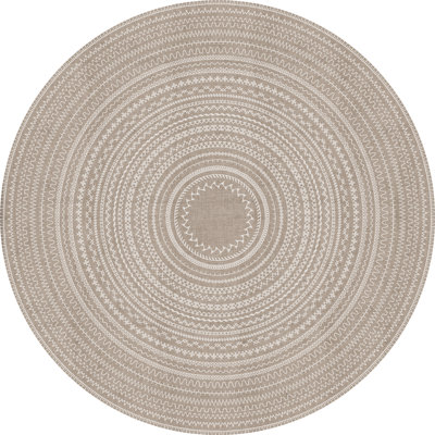 Round Bursten Vinyl 2.8mm Vinyl, Phthalate Free With Exclusive Printed Designs. Area Rug
