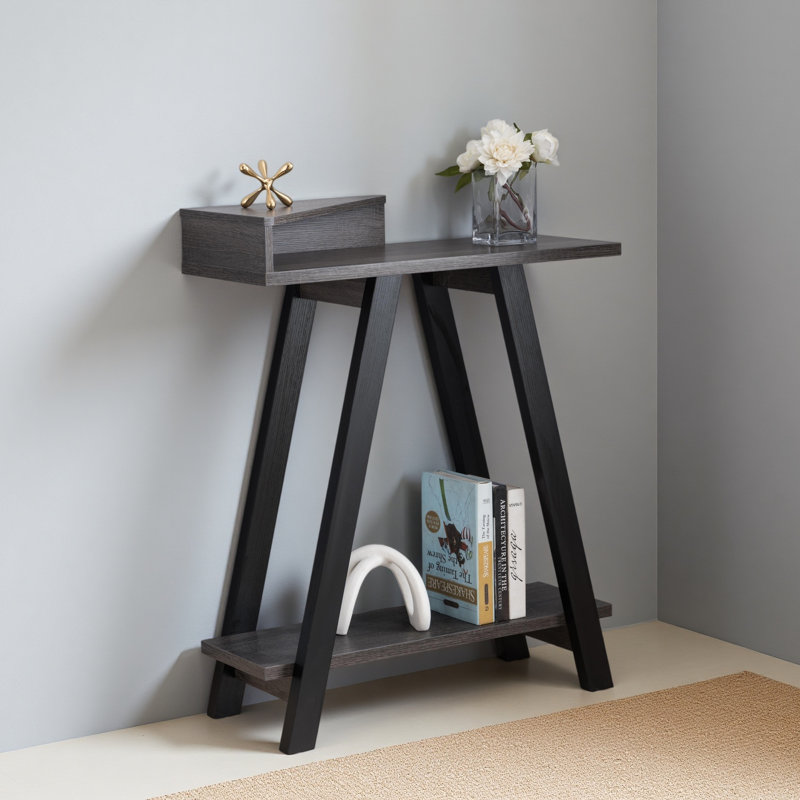 Console contemporaine à deux tons avec deux tablettes