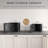 Corner Bread Storage Container Double Layer Wooden Breadbox Homemade Bread Loaf Bin Farmhouse Coffee Bar Pantry Shelf With Acrylic Window, Black