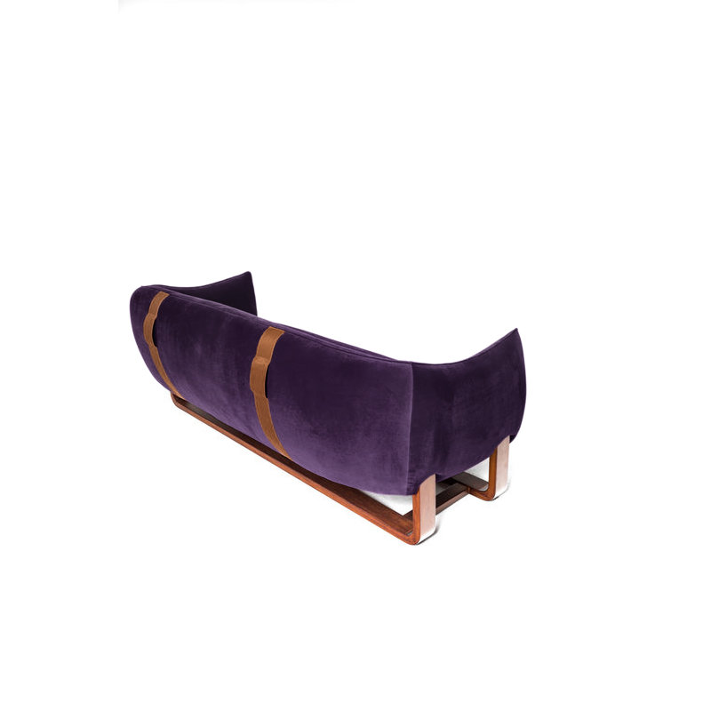 Milo Velvet Sofa, Violet/Chesterfield Velvet