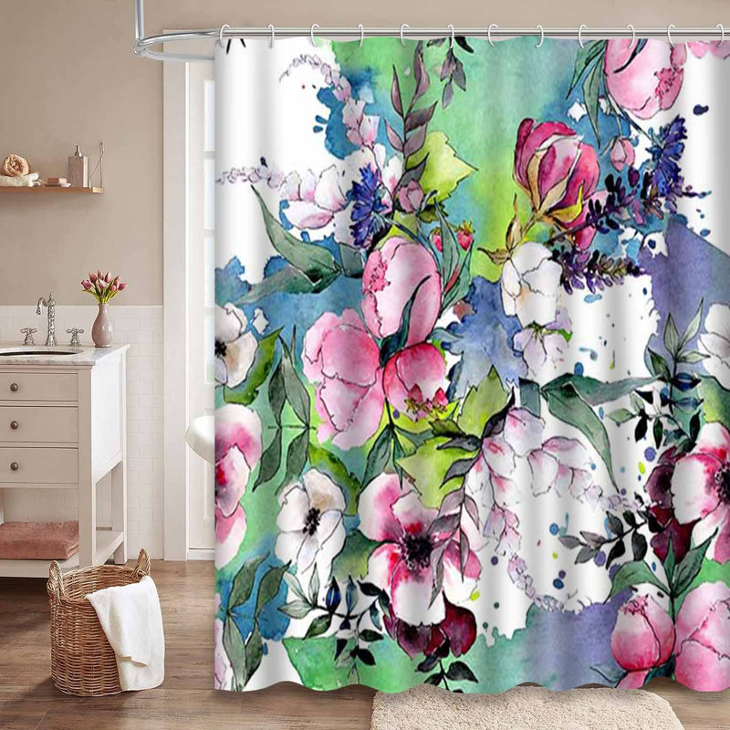 Rideau de douche Bouquet Floral, L 72 po x l 84 po