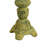 Vintage Style Tapered Candle Holder, 21 Inch Rustic Green Terracotta