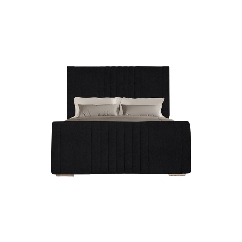 Ganador Upholstered Bed, Single (3'), Black