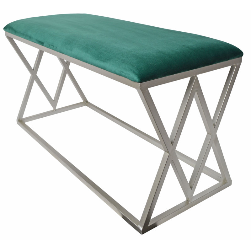 Bennay Polyester Upholstered Bench, Green