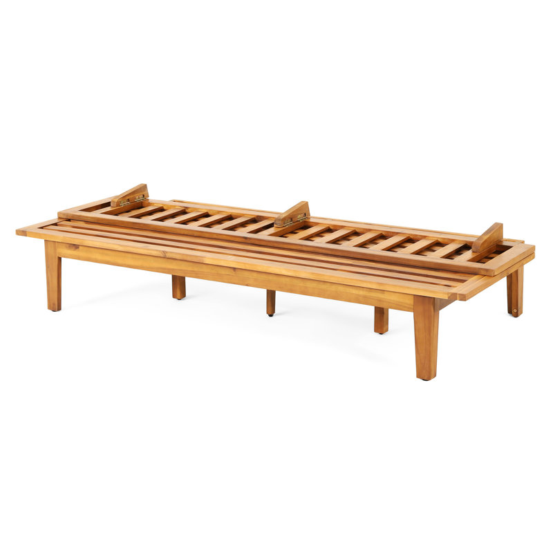 Wood Daybed With Water- Cushions And Elegant Slat Paneling, Convertible, 75" W X 40.1" D 12.51" H Stylish 73.69” 40.1” 12.51”, Classic Model