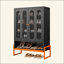Armoire à chaussures de 5,9 po de hauteur - portes en filet à double face, tablettes mobiles à double couche, base creuse (résistante à l'humidité, résistante aux chocs, accessible par robot de balayage) pour le salon, 1 armoire seulement-179717872