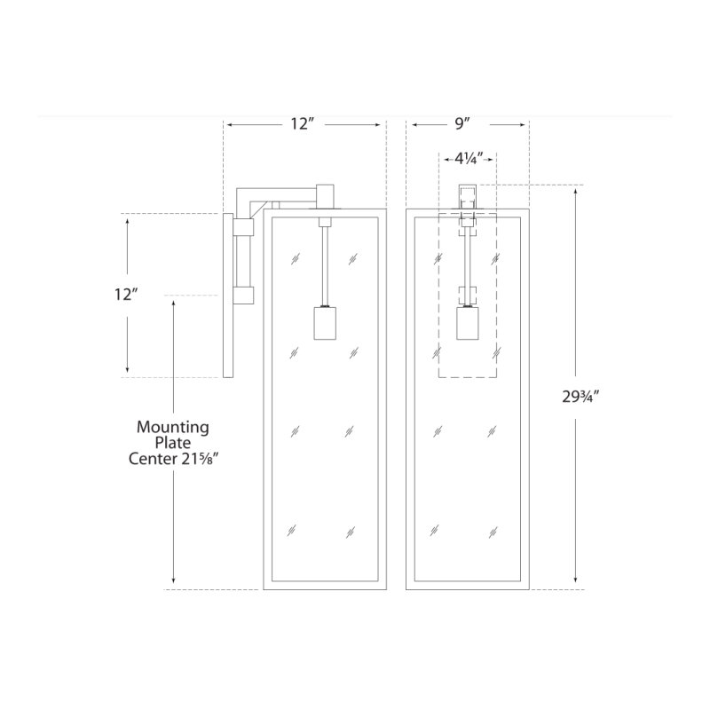 Chapman & Myers Fresno Framed Sconce, 29.75" H x 9" W x 9" D