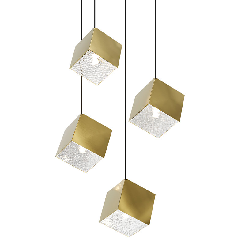 Luminaire suspendu grappe 4 lumières Ice Cube