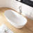 55" X 28" Solid Surface Artificial Stone Freestanding Bathroom Soaking Bathtub