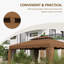 Auvent de remplacement pour pavillon de jardin de 13 pi x 10 pi Outsunny, toit supérieur de pavillon de jardin avec double toit ventilé pour terrasse de jardin extérieur (comptoir seulement), café-84492728-84492731