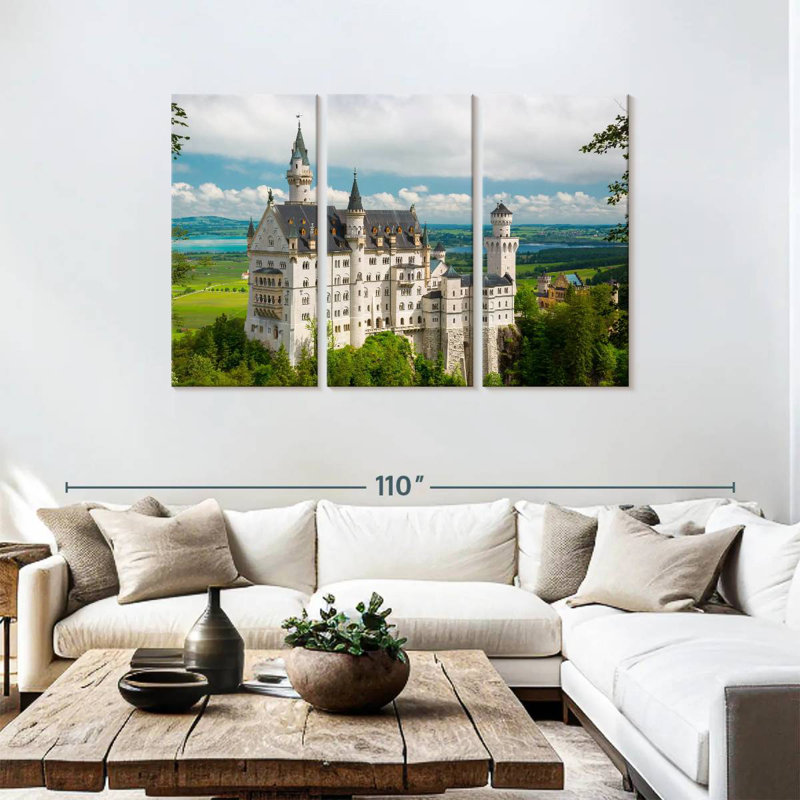Lilie, le château de Neuschwanstein, H 48 po x l 74 po