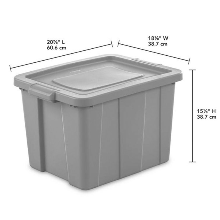 Sterilite Tuff1 18 Gallon Plastic Storage Tote Container Bin w