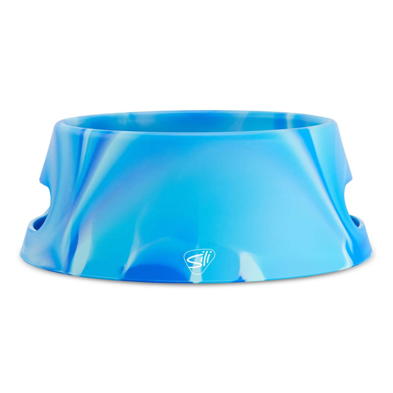 Silipint: bol pour chien en silicone Aqua-Fur: ciel arctique - 18 oz pliable / pliable, léger, plat d'alimentation et d'eau, voyage pour animaux de compagnie