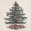 Christmas Tree Floral Tablecloth-1182301074