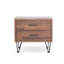 2 tables rectangulaires avec finition noyer et pieds en métal robuste-1774064005