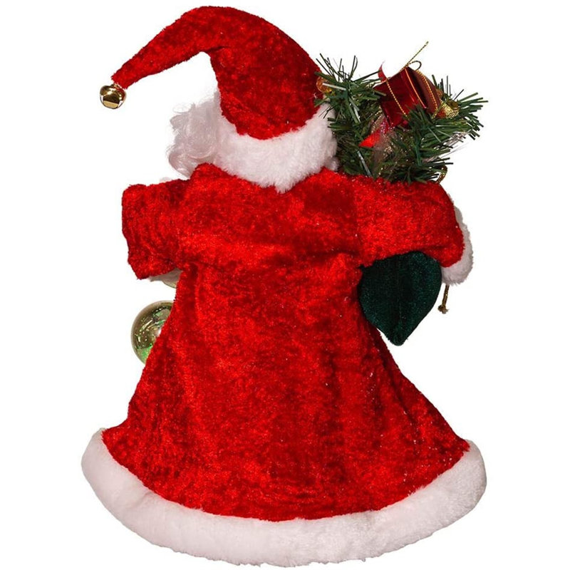 12'' Fabric Christmas Lighted Hanging Figurine Ornament