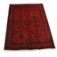 Tapis oriental rouge / noir en laine noué à la main 4 pi 3 po x 6 pi 2 po Cremeans