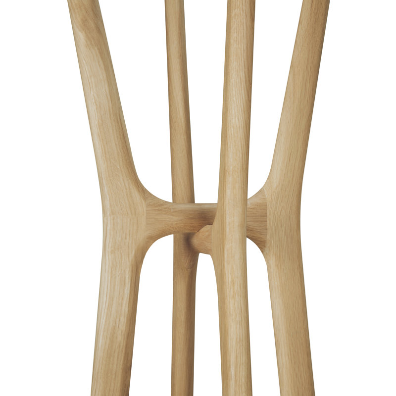 PI Solid Wood 4 - Hook Freestanding Coat Rack, Natural