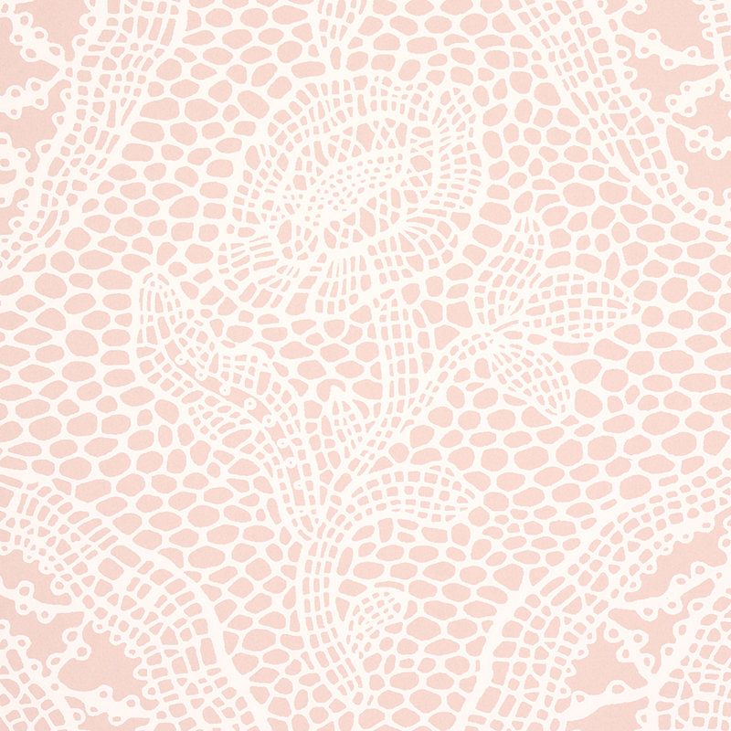 Cosette Lace Wallpaper, Blush