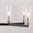 Adarryl 6 Light Matte Black Contemporary Chandelier Clear Glass