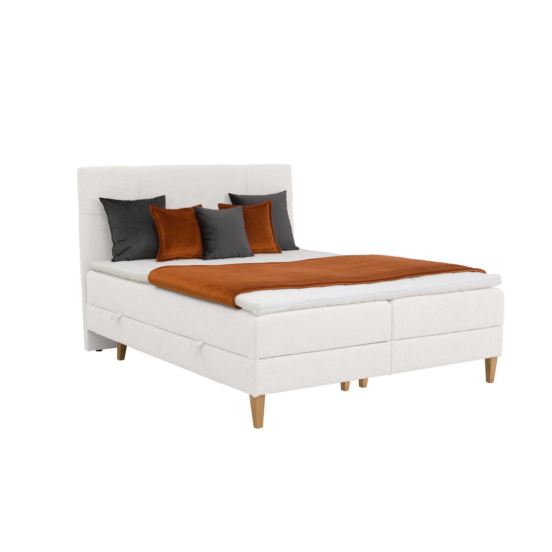 Boxspringbett Habiiba mit Topper und Bettkasten