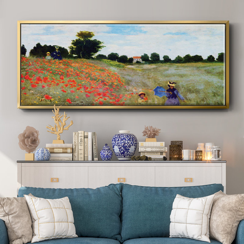 Coquelicots par Monet - Toile encadrée