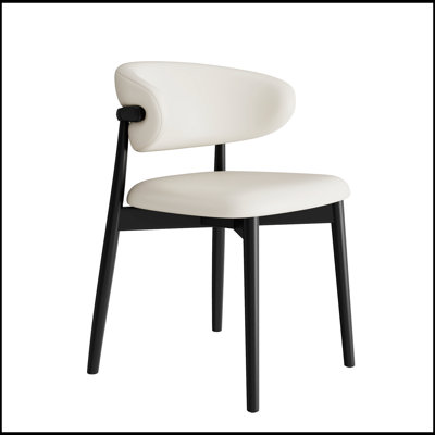 Ensemble de 2 chaises de salle à manger rembourrées modernes, dossier en rotin, confortables et élégantes pour la salle à manger et la cuisine