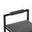 Bar Stools Upholstered Velvet Counter Height Barstools for Kitchen Island Set of 2 Modern Dining Chairs with Footrest & Backrest (Black & Gray)-1564437468-1564437470