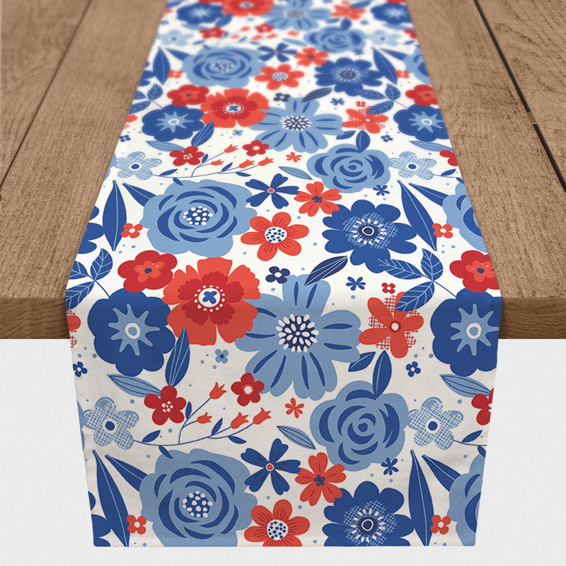 Chemin de table rectangulaire en coton, 90 po x 16 po