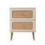 Table de chevet 2 tiroirs Okkra-615195601