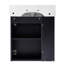 Meuble-lavabo flottant de style moderne avec lavabo en céramique et rangement à gauche-1047013166