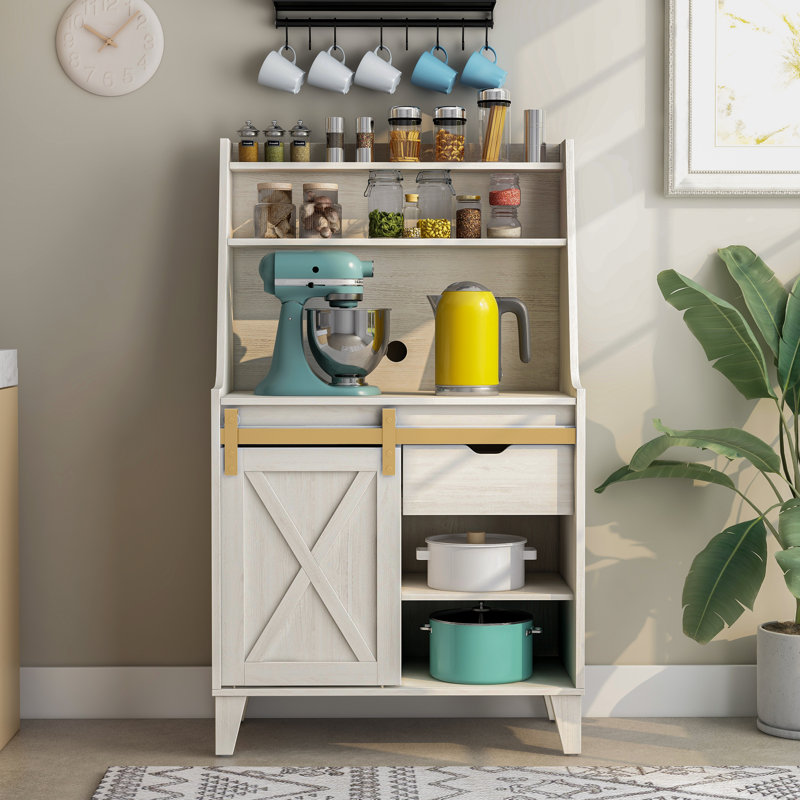 Étagère de boulanger 31,25 po avec tablettes en bois