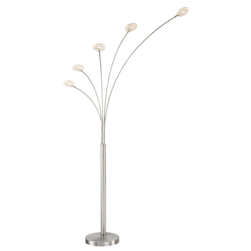 Kitterman 88'' Brushed Nickel LED Tree Floor Lamp