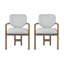 Ensemble de 2 chaises de salle à manger rembourrées avec accoudoirs en bois d'hévéa, capacité de poids de 300 lb-1138208692-1138208689