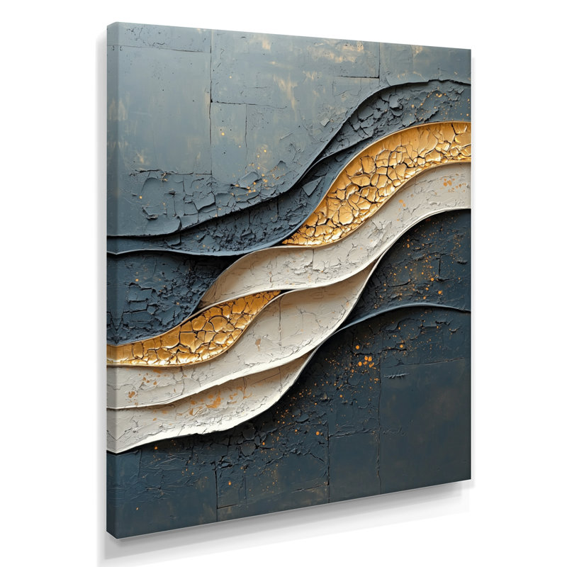 Sobieski - art mural abstrait, Toile tendue, Ne s’applique pas, H 20 po x l 12 po