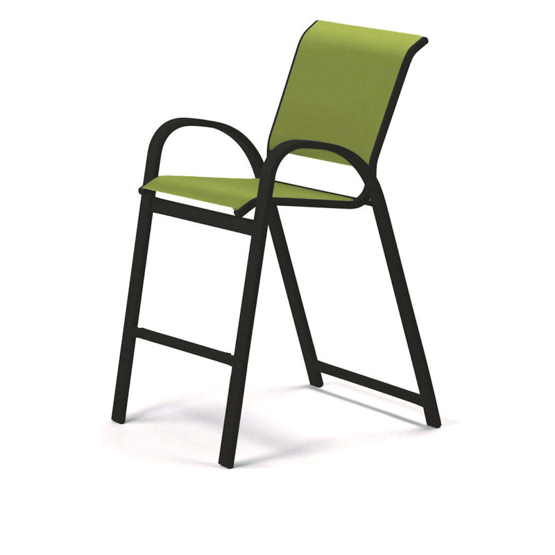 Tabouret de bar Holna, Lime 38D Sunbrella®, Graphite texturé