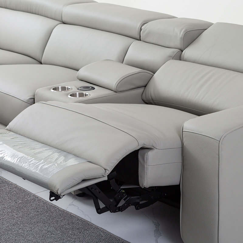 Upholstered Power Reclining L-Shaped Sectional Symmetrical