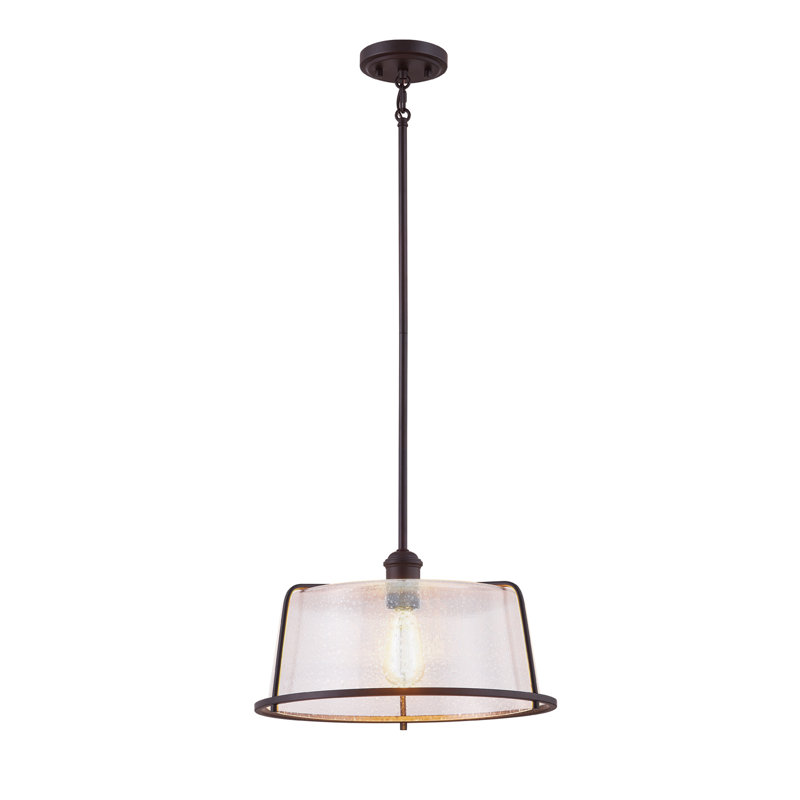 Enedina 1 - Light Single Pendant, 9" H x 12" W x 12" D, Dark Bronze