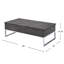 Table basse rectangulaire avec plateau relevable
