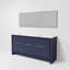 Ensemble de meuble-lavabo double 72 po avec miroir Lafarre-1622488565-1622488562